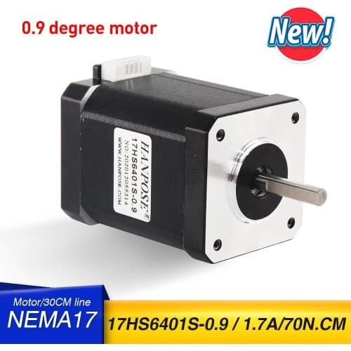 Free shipping 5pcs nema17 stepper motor 17HS6401S 0.9 degree 60mm 1.7A 70N.CM 4-wire for 3D printer cnc hybrid stepper motor