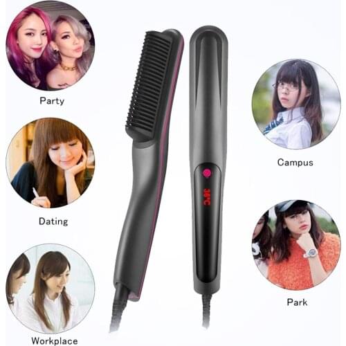 Professional Hair Crimper Curling Ceramic Hair Care Curl Automatic Rotating Hair Curler Straight Electric Corrugated Plate