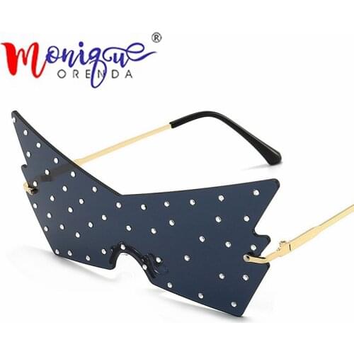 2021 New Sunglasses Women Oversize Butterfly Sun Glasses for Men Rimless Glasses Vintage Shades for Women Gafas De Sol