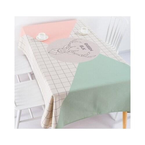 Modern European style coffee table cloth linen tablecloths cover towel thick rectangular antependium decoration queen elk gift