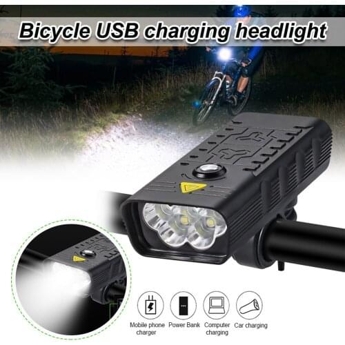 MTB Bike Light Rechargeable Waterproof Bike Headlight Ultra Bright LED Front Lights 4 Light Modes with Quick Release Bracket