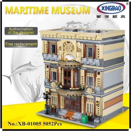 IN STOCK XINGBAO 01005 5052Pcs Genuine Creative MOC City Series The Maritime Museum Set Building Blocks Bricks Toys Model