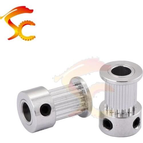 10PCS/Lot GT2 Pulley 16 Teeth Bore 6mm Alumium For GT2 belt Width 10mm 16teeth For 3D printer parts Accessories