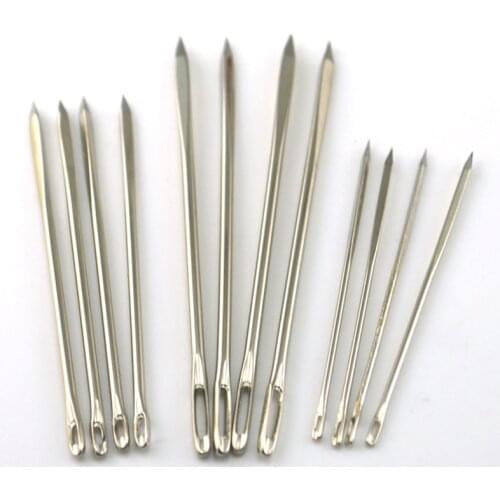 12pcs 3Sizes Hand Sewing Needle Leather Canvas Fur Needle Tools Triangular Sewing Pin Hand Craft Knitting Tools Sewing Accessory