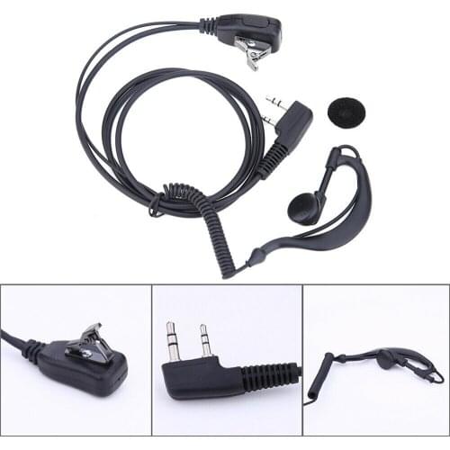 2 PIN Earpiece Headset PTT MIC for BAOFENG UV5R for KENWOOD KPG29D KPG48D KPG55D
