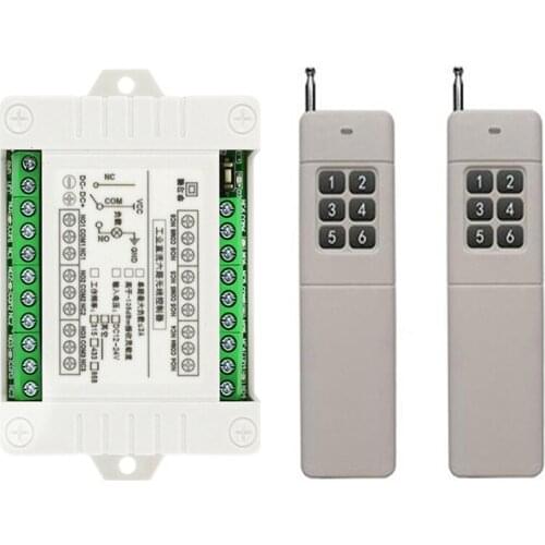 3000m DC 2V 24V 6CH 6 CH Wireless Remote Control LED Light Switch Relay Output Radio RF Transmitter And 315/433 MHz Receiver