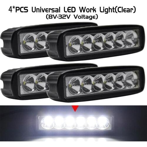 4*PCS Spot LED Work Light Bar Off Road Driving Lamp For Ford F150 F250 F350