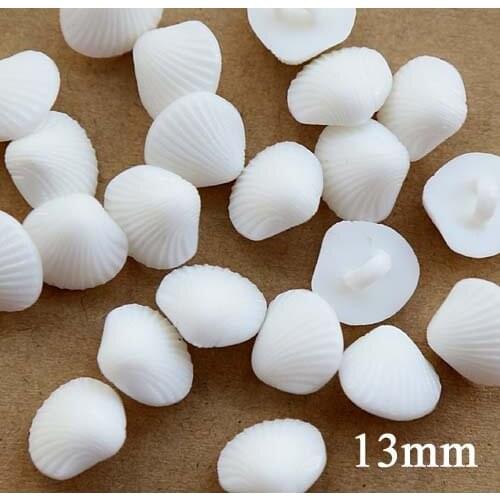 40pcs/lot Plastic Buttons，Novelty Conch Shape Button，Size:13mm，Cute and Beautiful，Clothing Sewing Accessories (SS-618-367)
