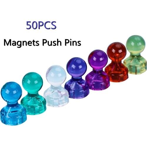50pcs Push pin Office School Supplies thumbtack Strong Neodymium Magnets Cones Super Magnet pinboard Chess Magnetic push pins