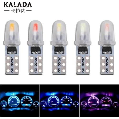 5x T5 W1.2W W3W COB 3014 Led 2SMD For Toyota Yaris Universal Car LED Interior Dashboard Gauge Instrument Light 12V Crystal Blue