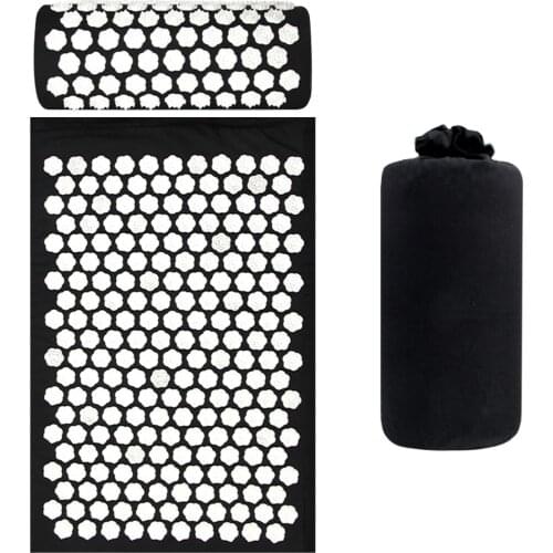 Acupressure Mat Acupuncture Massage Mat Pillow Set Yoga Mat Relieves Stress Back Neck Sciatic Pain Relaxation Tension Release
