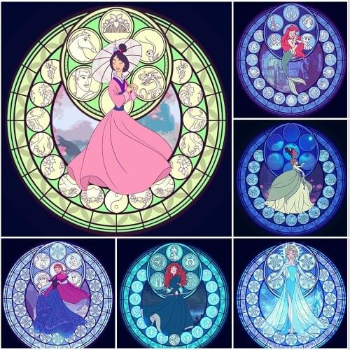 Disney 5d Diy Diamond Painting Princess Series Limited New Mosaic Rhinestone Embroidery Mosaic Cartoon Home Decoration Painting