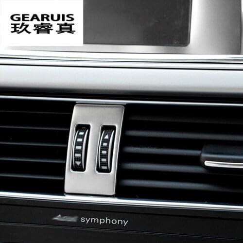 Car styling For Audi a4 b8 a5 Navigation Control Panel air conditioner outlet Decorative Covers Stickers Trim Auto Accessories