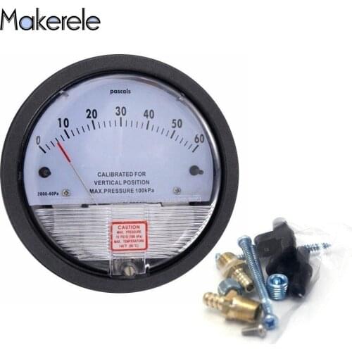 Free Shipping Micro Air Differential Pressure Gauge TE2000 0-60PA 1/8 "NPT High Precision Air Pressure Meter Barometer