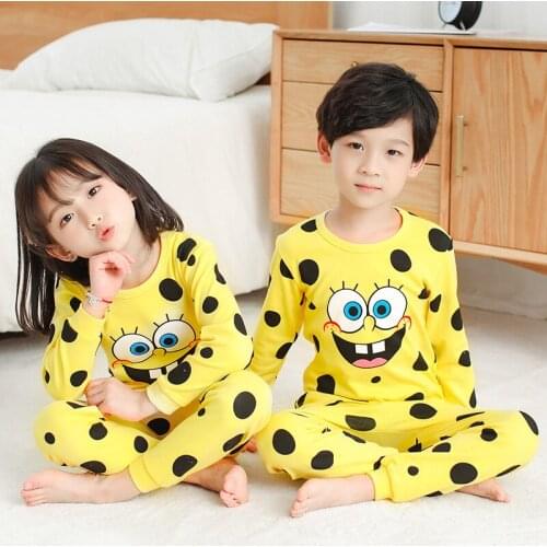 Kids Pajamas Sets Baby Girl Long Sleeve Tops+ Pants Cotton Pajamas For Children Boys Sleepwear Toddler Kid Clothes Set Outfit