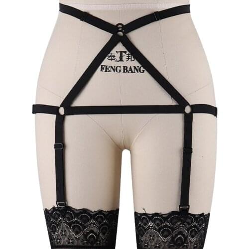 Women Stockings Leg Garter Belt Punk Fetish Leg Harness Pole Dance Sexy Bondage Body Harness Thigh Garter Belt