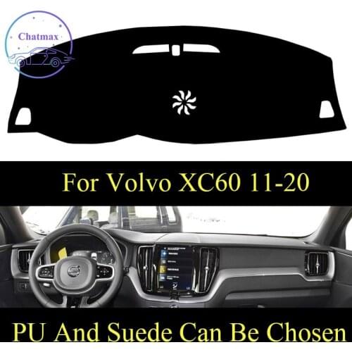 Customize For Volvo XC60 2011-2020 Dashboard Console Cover PU Leather Suede Protector Sunshield Pad