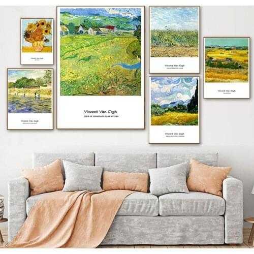 Pictures for Living Room Classic Artist Art Home Decor A Collection of Van Gogh Works 23 Pics Canvas Print Painting Poster Wall