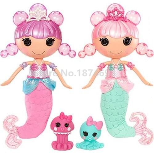 New Lalaloopsy Mermaid Large Bath Squirt Figure Doll Toy 30cm With Pet Kids Dolls Toys Baby Girls Children Gifts