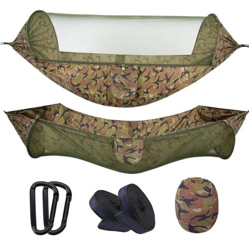 Lightweight Bugs Net Hammock Portable Camping Hammock Tent Parachute Fabric Hanging Bed Hunting Sleeping Swing