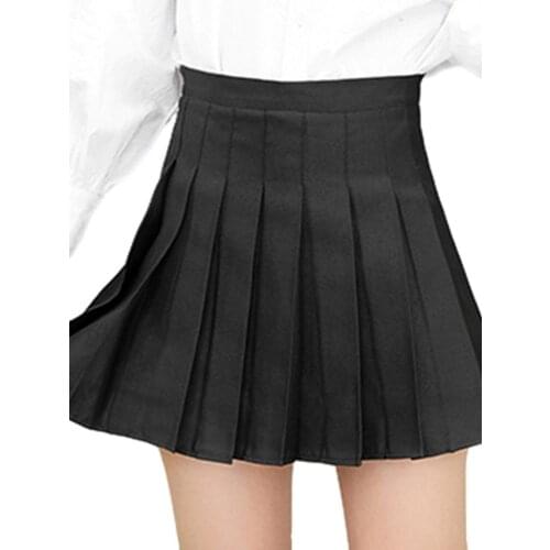 Summer Ladies Mini Skirt Sexy A-line Skirt Korean Style High Waist Pleated Skirt Ruffle Sexy Short Pleated