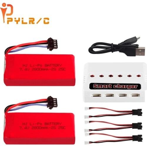 7.4V 2800mAh 2S 25C Lipo battery with SM-4P Plug For Udi UDI902 UDI002 HQ961 HQ96 FT0 Remote Control toys Boat spare parts