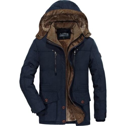 Mens Winter Jacket Thick Casual Outwear Jackets Male Windproof Hooded Parkas Plus Size 5XL 6XL New Mens Velvet Warm Coats