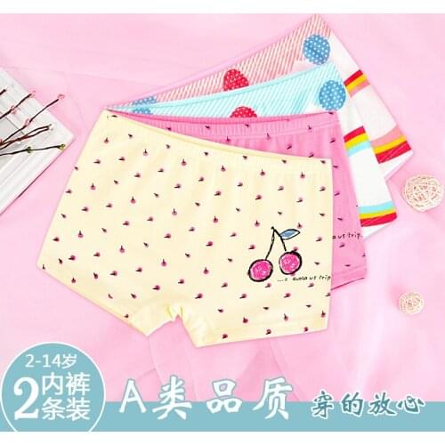 Finil female baby underwear girls student shorts girls cotton underwear four corner boyshort cartoon bottom underwear