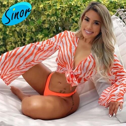 New Swimsuits Bikini Three-Piece Mesh Swimsuits European and American Bikini Womens Foreign Trade Swimsuits