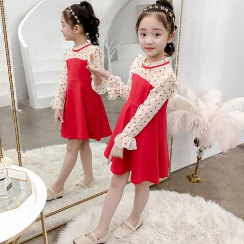 3-14 Years Spring Autumn School Girls Princess Dress Long Sleeve Kids Dresses For Girl Baby Toddler Teenage Childrens Clothes