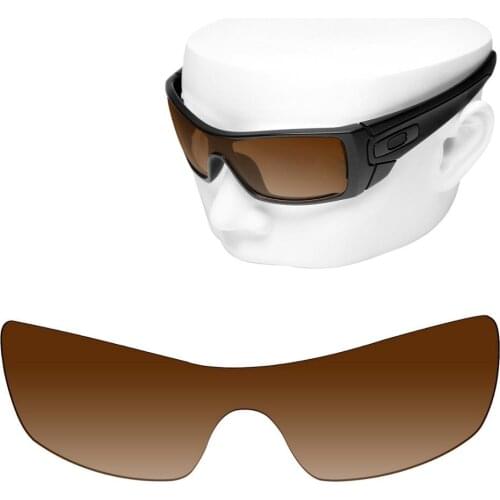 OOWLIT Polarized Replacement Lenses of Brown Gradient for-Oakley Batwolf OO9101 Sunglasses