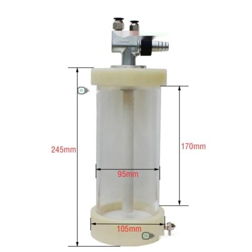 Powder Cup Powder Coating Hopper Experiment Small Paint Powder Barrel with Injector and Fluidized Bed Powder Pipe Trachea