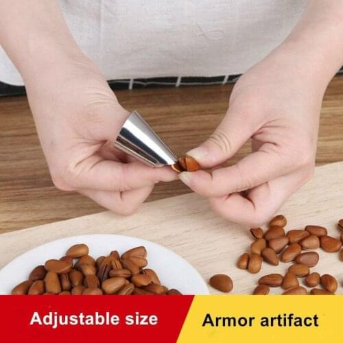 5 PCS / set Stainless Steel Nail Sleeve Vegetable Cutting Finger Hand Protector Kitchen Accessories Tools