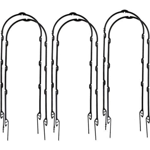 Garden Trellis U-Hoops U-shaped Multifunction Trees Beans Vegetables 6PCS Tomatoes Durable Plastic Flower Natural Plant Supports