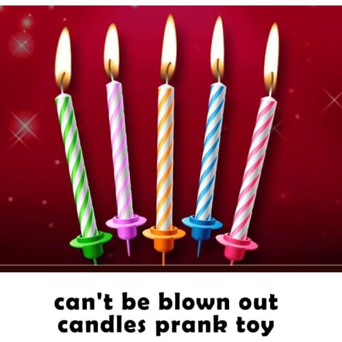 Candles Cake Magic Relighting Blowing Funny Tricky Birthday Eternal Festivals Party Supplies Joke Birthday Cake Decors