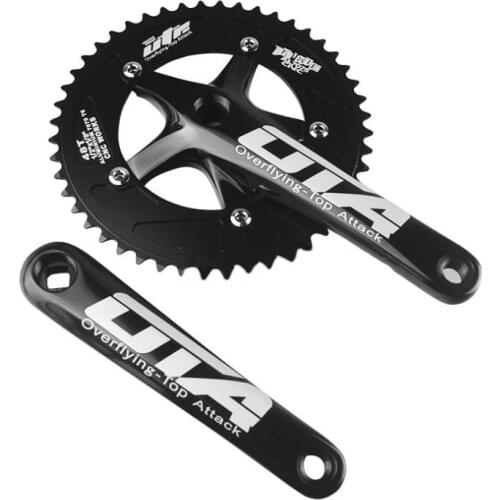 Bicycle Crank Chainwheel Single Speed Crankset 48T 170mm Crankarms Folding Bike Crankset for Fixed Gear