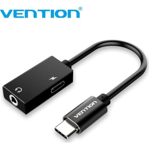 Vention USB Type C 3.5 Earphone Adapter Charger USB C to 3.5mm Jack AUX Adapter for Xiaomi Mi6 MIX2 Huawei Audio Cable