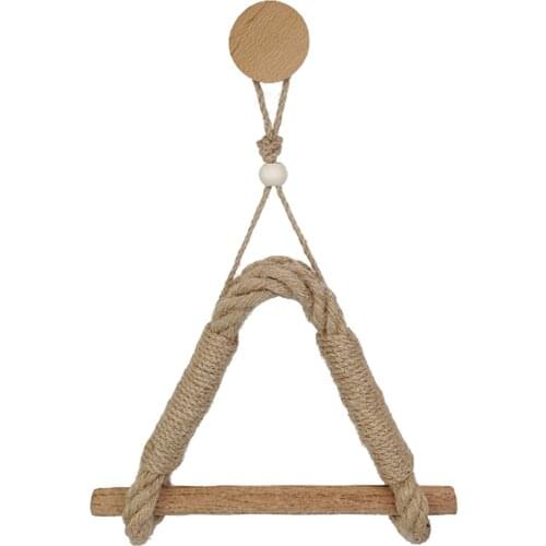 Rope Rolled Toilet Paper Roll Holder Rack Wall Mounted for Bathroom