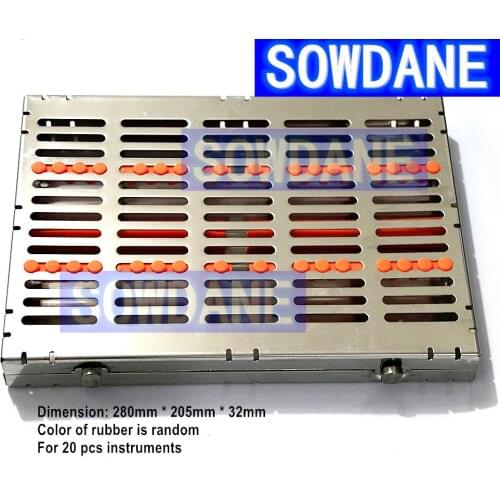 1 piece Dental stainless steel disinfection placing box tray for 20 pcs dental instrument for instrument disinfection plate