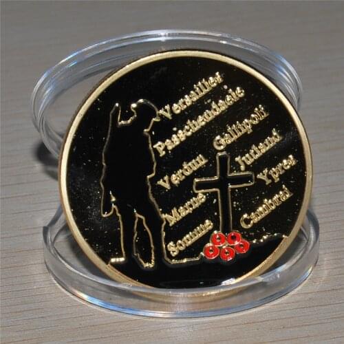 2pcs/lot 1914-1918 WWI The Great War 100th Anniversary Commemorative Challenge Coins/ memorial metal craft free shipping