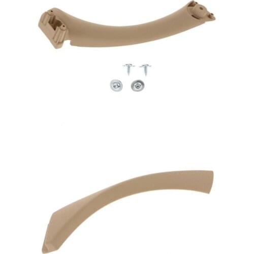 2 Pieces Replaceable Right Interior/Exterior Door Handles Beige for BMW 3-Series E90 2004-2012