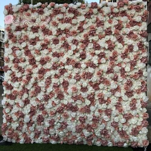 3D Artificial FlowerWall Panel Peony And Rose Flower Wall Wedding backdrop Runners Home Decor GY826