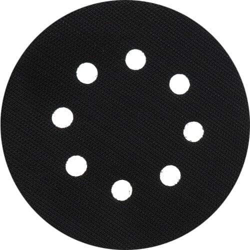 5Inch 8Hole Interface Pad Protection Disc Hook and Loop Black (Pack of 2)