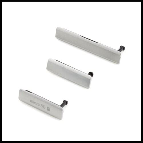 5 Sets=15PCS NewUSB Charging Port Dust Plug Cover + Micro SD Port + SIM Card Port Slot Cover for Sony Xperia Z1 L39H C6903