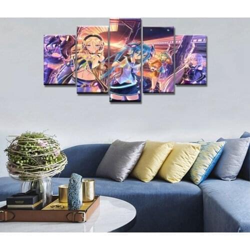 5 Pcs Set Wall Decor 5 Piece Anime Poster Wall Art Canvas Paintings On Canvas For Modern Home Decoration Bedroom Wall Decor