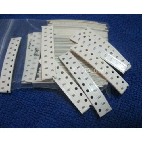 64 values 3200pcs 1R - 10MR 1206 1/4w 5% SMD Resistors Assortment Kit