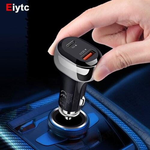 36W PD USB C Car Charger QC 3.0 Type C Mobile Phone Fast Charging Car Charger Adapter For iPhone 12 Pro 11 Samsung Xiaomi Huawei