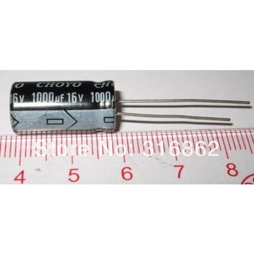 Free Shipping 16V1000UF 16V 1000UF size 8*12 electrolytic capacitor ORIGINAL100% 100PCS/LOT Electronic Components kit