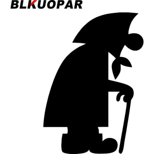 BLKUOPAR for Old Man with a Stick Car Sticker Fashion Sunscreen Decals Windshield Waterproof Skateboard Campervan Vinyl Car Wrap