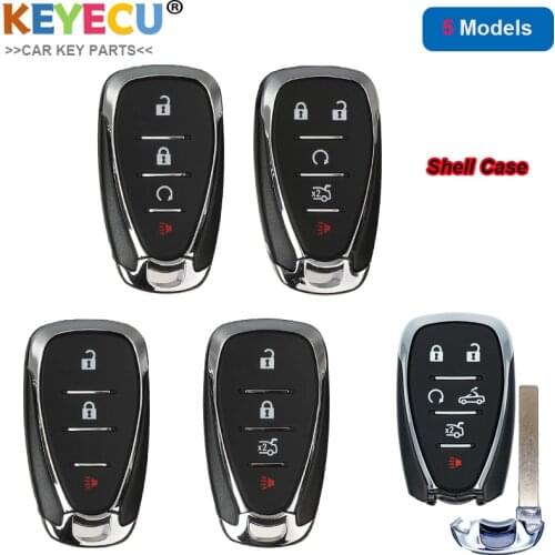 KEYECU Smart Remote Car Key Shell Case for Chevrolet Malibu Cruze Camara Blazer Equinox Sonic Spark Traverse, Fob 3 4 5 Buttons